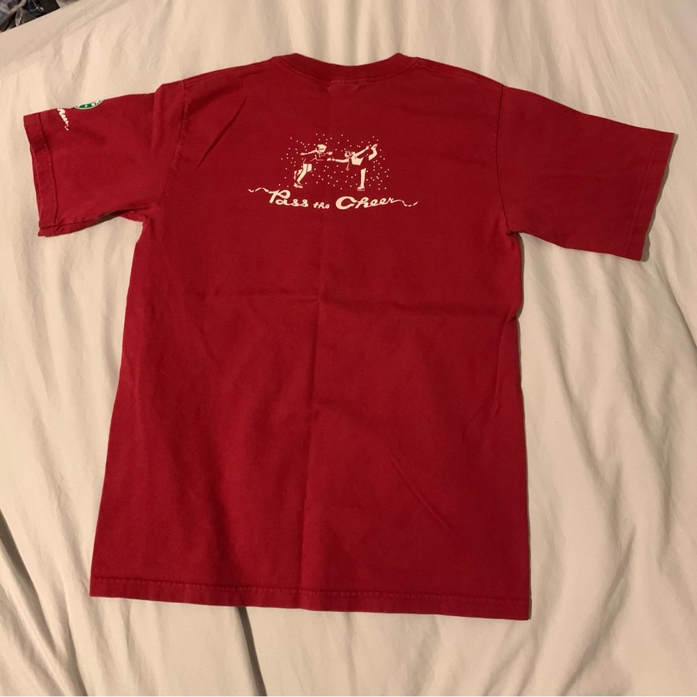 Vintage Red Starbucks “Pass the Cheer” Graphic T-Shirt